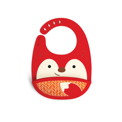 SkipHop Bavoir enfant zoo renard silicone