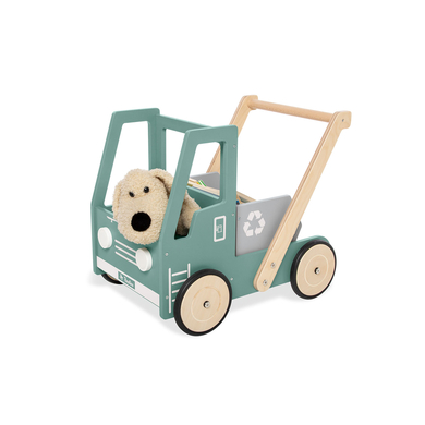 Pinolino Chariot de marche enfant camion benne Fred bois, vert