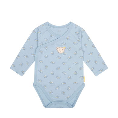 Image of Steiff Body avvolgente a maniche lunghe in Chambray blu059