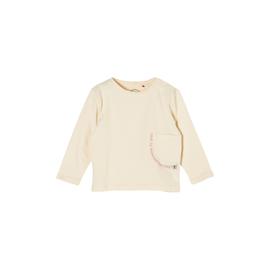 s. Olive r T-shirt beige à manches longues