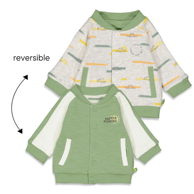 Feetje Veste enfant réversible Mr. Sunshine vert