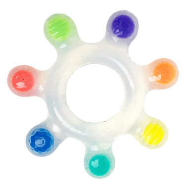 Sassy Baby Regenbogen Stern Silikon Beißring
