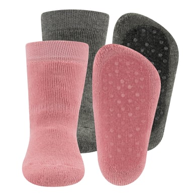 Ewers Chaussettes de protection, paquet de 2, gris/rose ancien