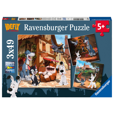 Ravensburger Puzzle 3 x 49 pièces Idéfix et ses amis les animaux