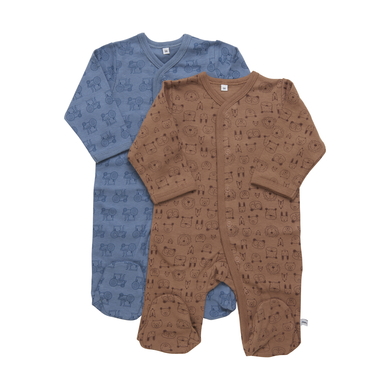 pippi Combinaison pyjama enfant Blue Mirage lot de 2