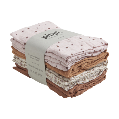 pippi Muslin Tücher 8er-Pack Mocha Mousse 5871_429