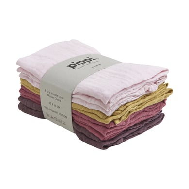 pippi Panni di mussola 8-Pack Chalk Pink