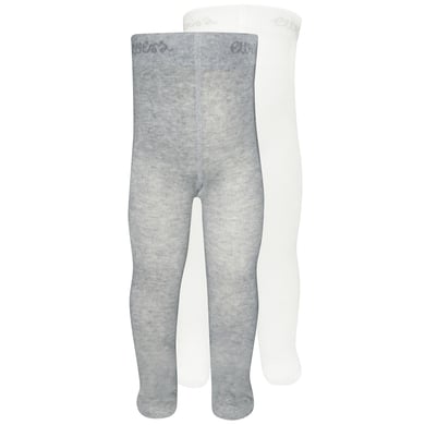 Image of Ewers Collant per bambini 2-pack Uni latte/grigio059