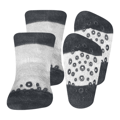 Ewers Chaussettes pour bébé pack de 2 uni gris