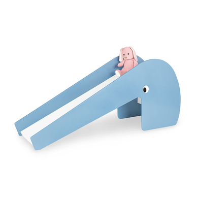 Pinolino Toboggan d'intérieur enfant Lotta, bois bleu/blanc