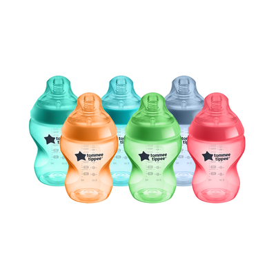 Image of Tommee Tippee Biberon Closer to Nature 6 x 260ml, colorati