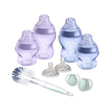 Tommee Tippee Coffret naissance biberon Closer to Nature 0 mois+ silicone rose
