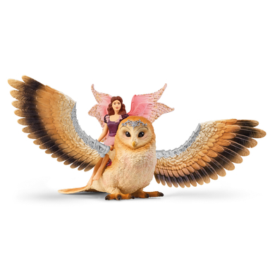 schleich® Figurine elfe sur chouette scintillante V2 70789