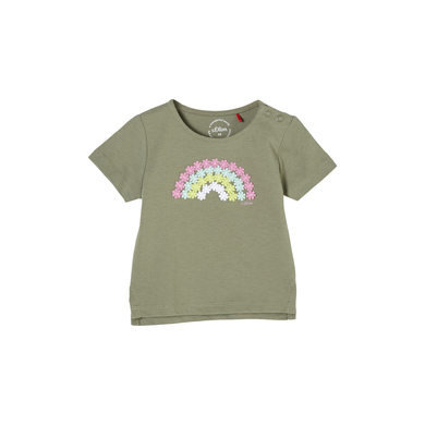 s. Olive r T-shirt à manches courtes vert