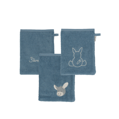 Image of Sterntaler Guanti di lavaggio 3 Pack Emmi grigio blu059