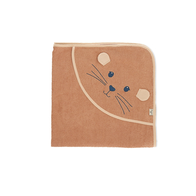 Sterntaler Cape de bain enfant Otti brun 80x80 cm