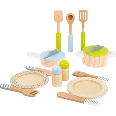 small foot® Vaisselle et casserole pour cuisine enfant bois