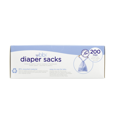 ubbi Sacs plastiques pour poubelle à couches 200 pièces