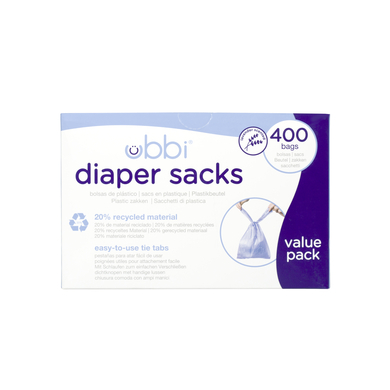 ubbi Sacs plastiques pour poubelle à couches 400 pièces