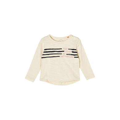 s. Olive r T-shirt beige à manches longues