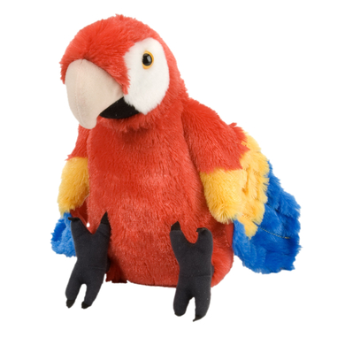 Wild Republic Peluche ara Cuddlekins rouge clair