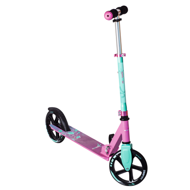 muuwmi Trottinette enfant 2 roues évolutive pliable 200 mm rose/turquoise