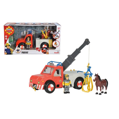 Simba Sam le pompier Phoenix avec figurine et cheval