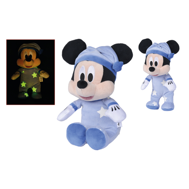 Simba Disney Bonne nuit Mickey GID peluche 25cm