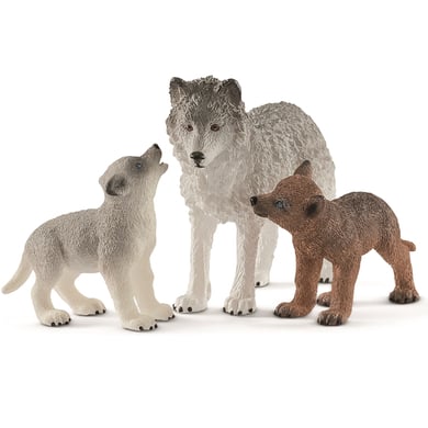 schleich madre lobo con cachorros 42472