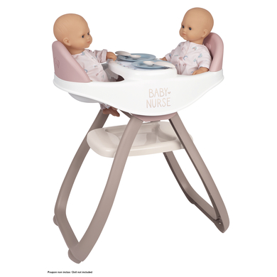 Smoby Chaise haute pour poupées jumelles Baby Nurse