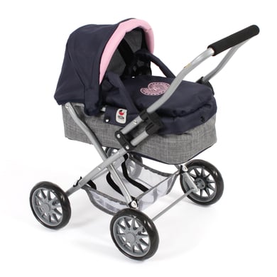 bayer chic 2000 mini cuddle pushchair smarty melange grey-navy