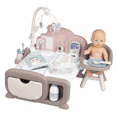 Smoby Baby Nurse Cocoon Salle de jeux pour poupées 3 en 1 avec poupée
