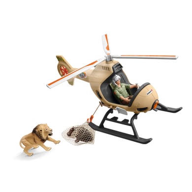schleich® Figurine hélicoptère pour sauvetage d’animaux 42476