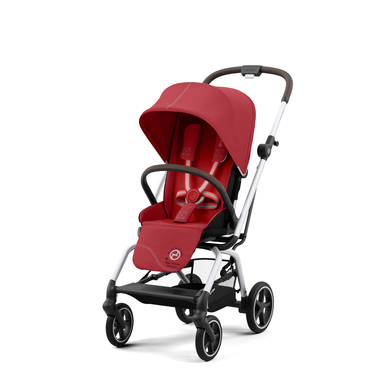 cybex GOLD Barnevogn Eezy S Twist+ 2 Sølv Hibiscus Rød