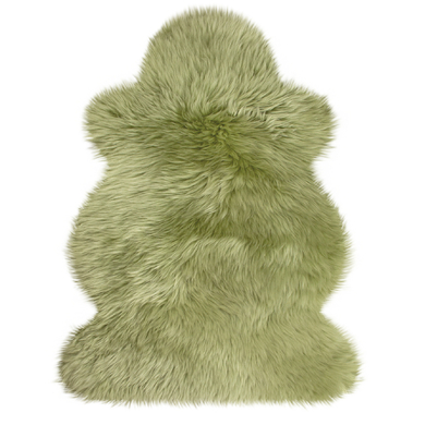 Heitmann Tapis de jeu laine d'agneau australienne premium vert tilleul 100x68 cm