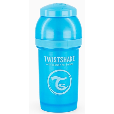 Levně Twist shake KojeneckĂˇ lĂˇhev antikolikovĂˇ od 0 mÄ›sĂ­cĹŻ 180 ml, Pearl Blue