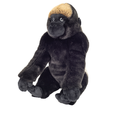Levně Teddy HERMANN ® Horská gorila sedící černá, 35 cm