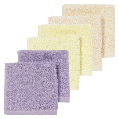 Meyco Langes enfant éponge violet doux/jaune doux/pêche lot de 6