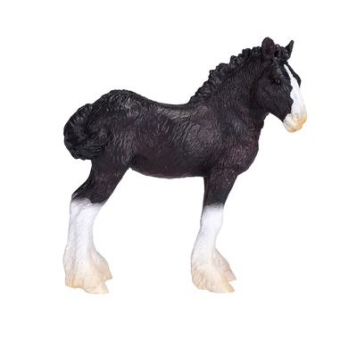 Mojo Figurine cheval poulain Shire noir Horses