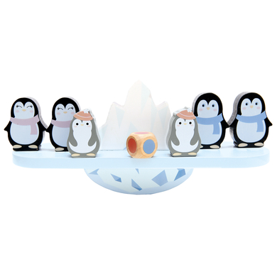 Bino Jeu d'équilibre pingouins bois