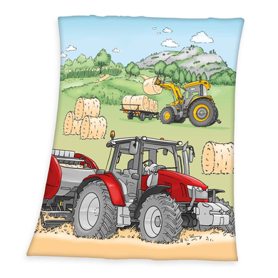 babybest® Fleecetäcke Traktor 130 x 160 cm