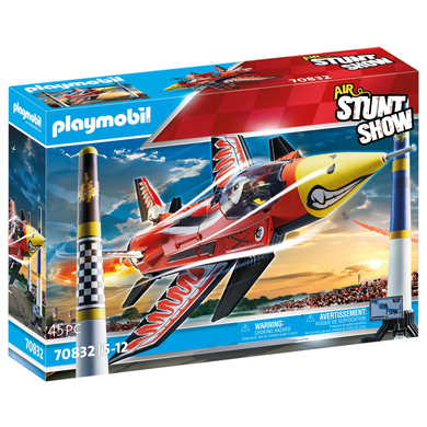 Playmobil Figurine avion à réaction Eagle Air Stuntshow 70832