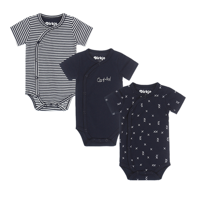 Dirkje Body enfant navy off white lot de 3