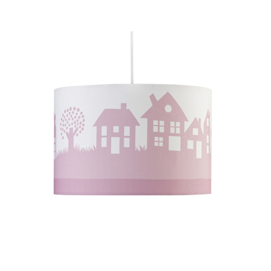 LIVONE Suspension lampe Happy Style for Kids maison rose/blanc