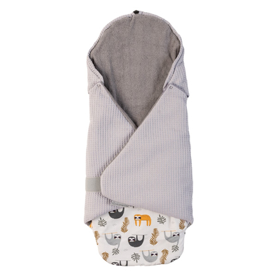 Ullenboom Waffle Pique Grey Sloth Blanket 98 x 98 cm