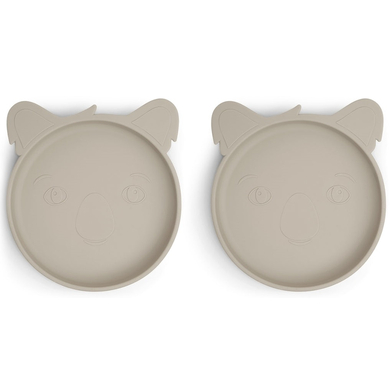 Nuuroo Assiette enfant Akila koala silicone Cobblestone lot de 2