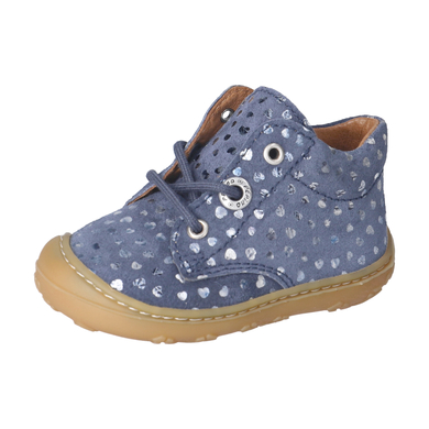 PEPINO Chaussures bébé pois bleu marine largeur moyenne