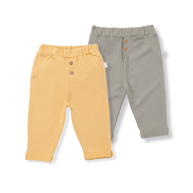 LITTLE Pantalon Savannah pack de 2 olive green / sand