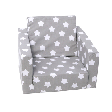 knorr® toys Fauteuil enfant single Grey white stars