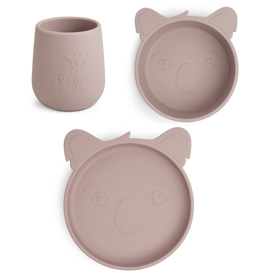 nuuroo Kit vaisselle enfant Judi koala silicone Woodrose 3 pièces